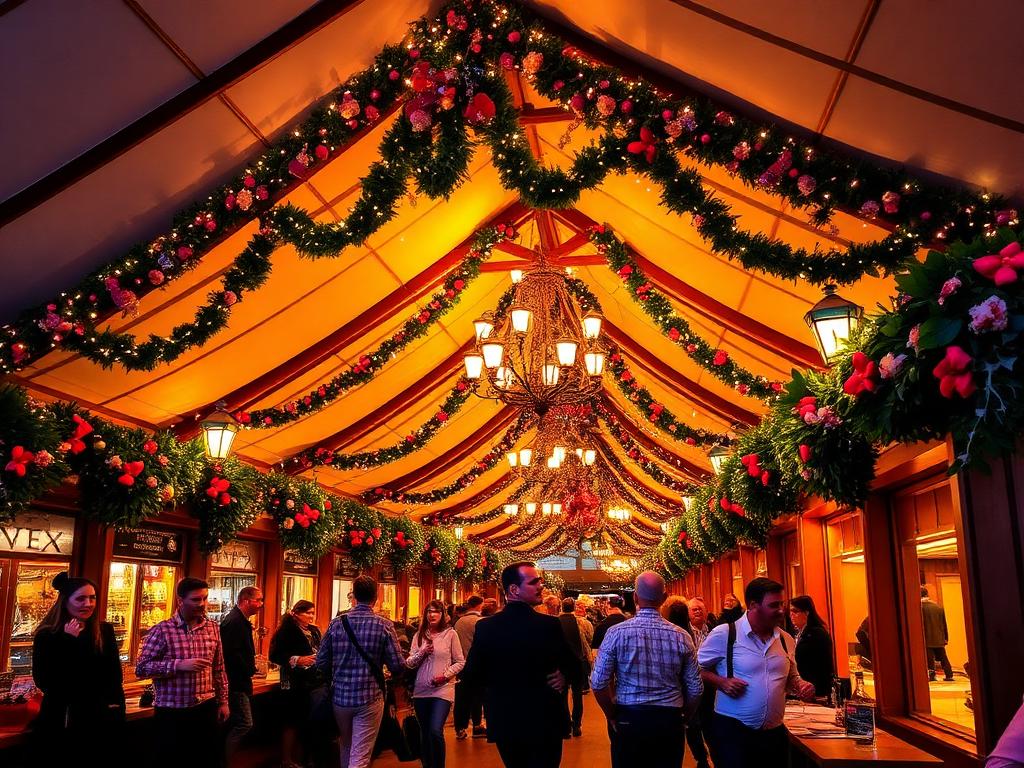 Tenda decorada da Oktoberfest em Munique